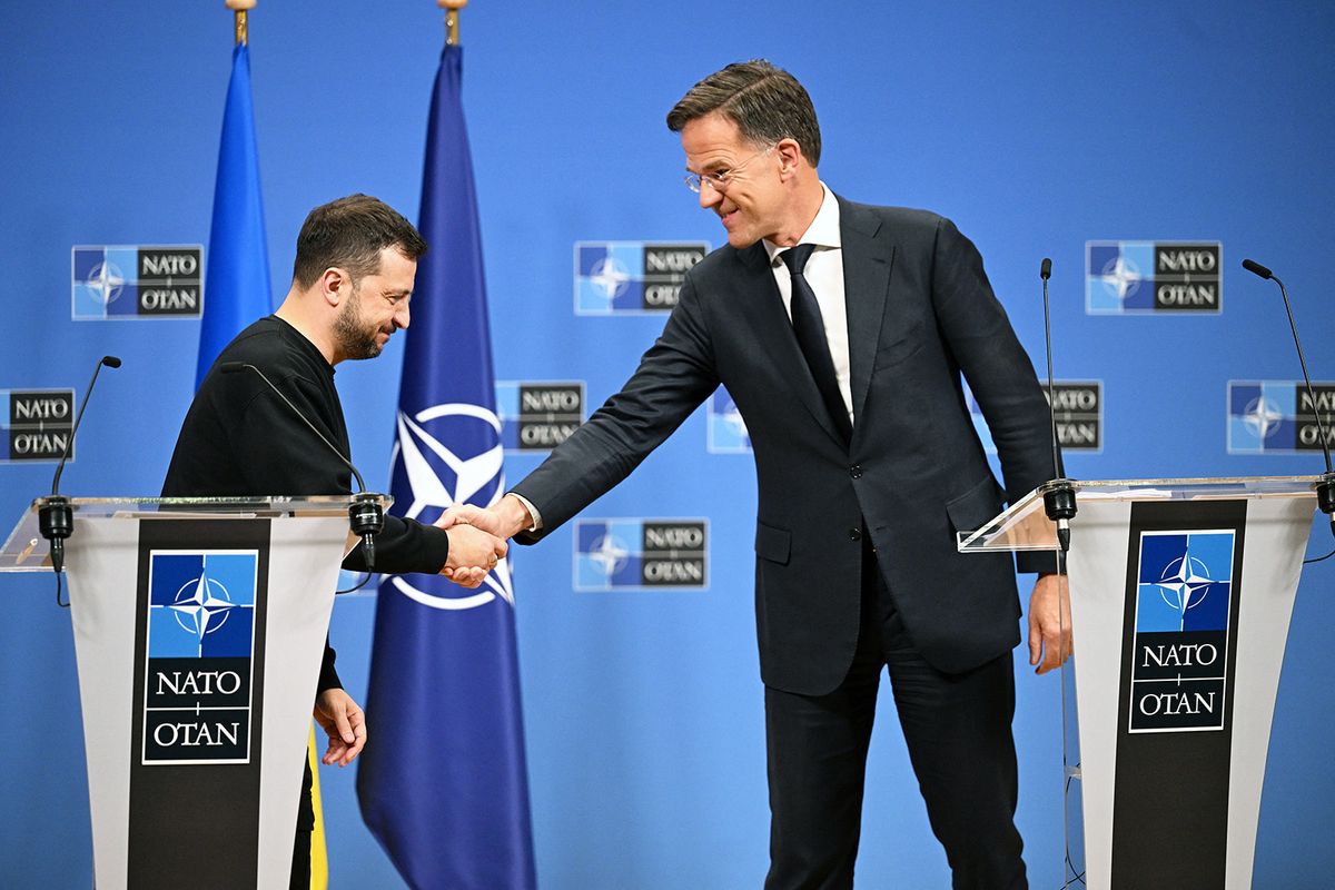 NATO Secretary General Mark Rutte - Ukraine's President Volodymyr Zelenskyy in Brussels, Zelenszkij