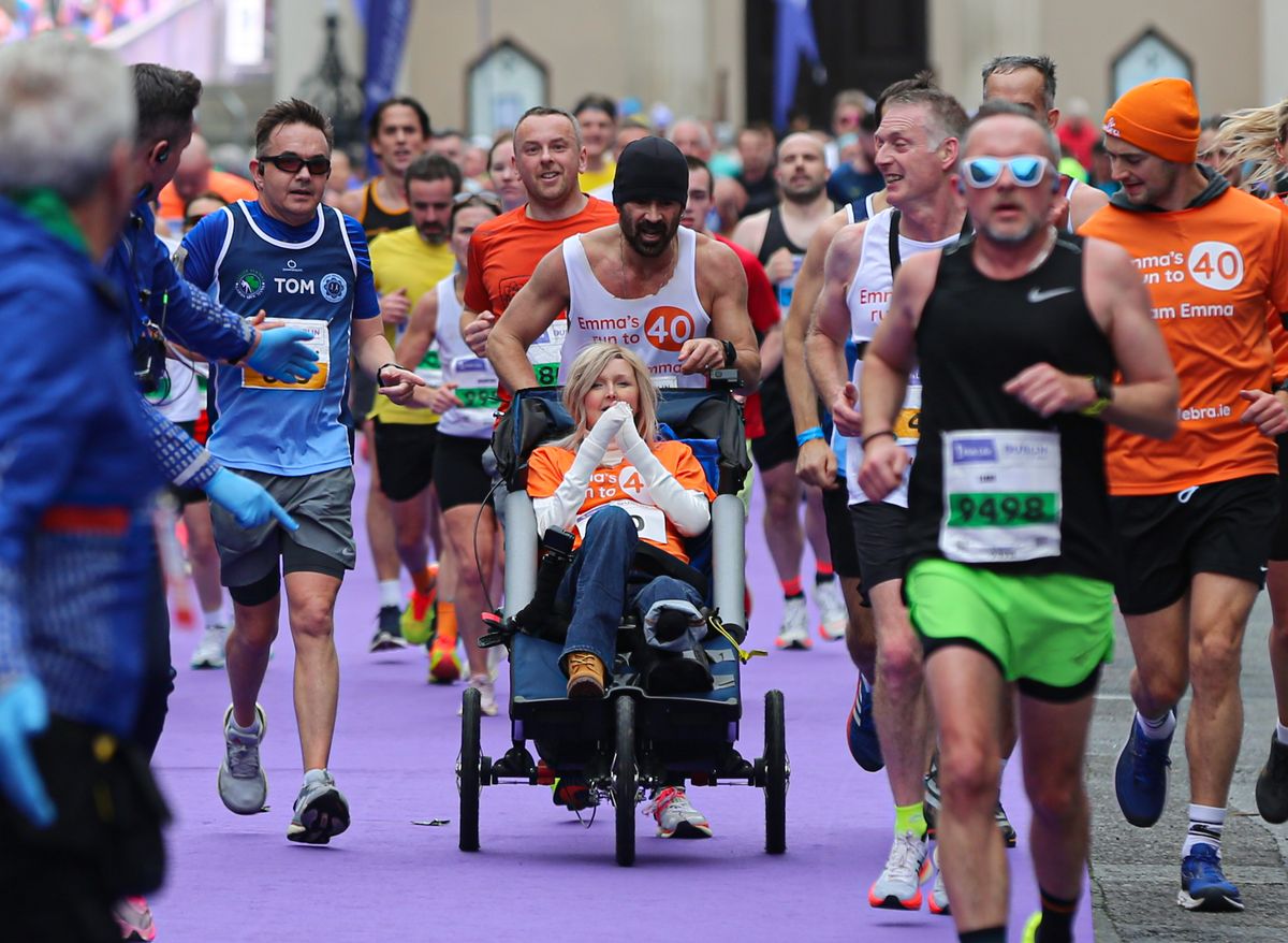 Irish Life Dublin Marathon
 Colin Farrell végül több száz millió forintnak megfelelő összeget gyűjtött össze. / Fotó: PA