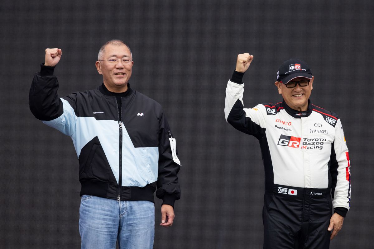 Toyota Chairman Akio Toyoda and Hyundai Chairman Euisun Chung Attend Inaugural Racing Festival