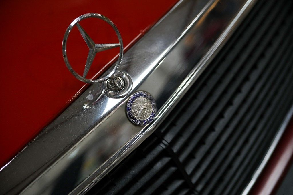 Car Logos In Krakow
The Mercedes-Benz logo is seen during the Tuning Show Expo in Krakow, Poland, on September 8, 2024. (Photo by Klaudia Radecka/NurPhoto) (Photo by Klaudia Radecka / NurPhoto / NurPhoto via AFP)