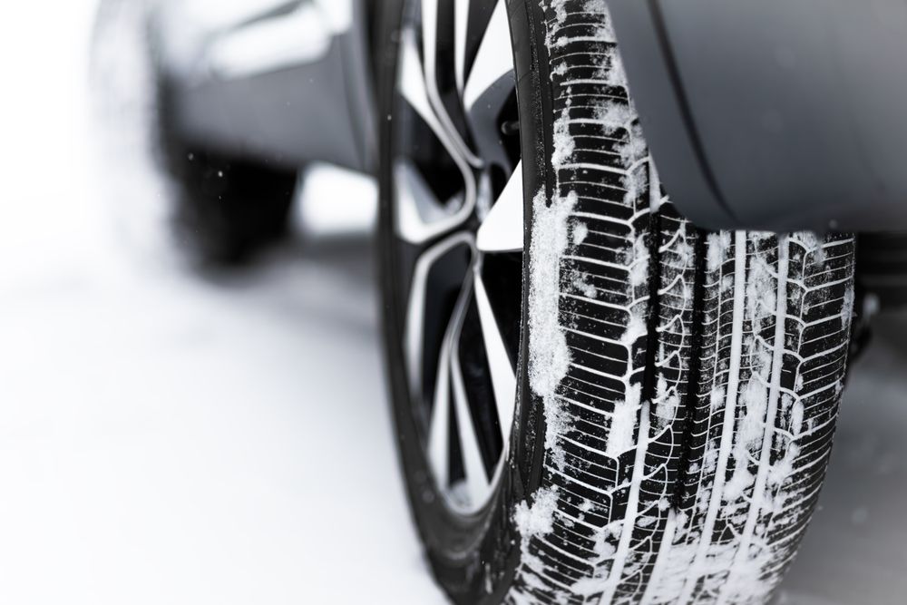 Close-up,Of,A,Winter,Tire.,Detail,Of,Car,Tires,In