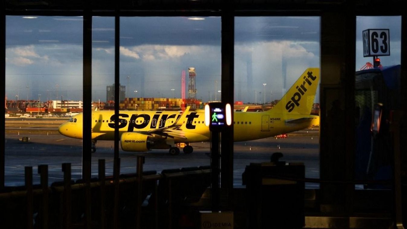 New York City Economy
Spirit airplane is seen at the Newark Liberty International Airport in Newark, United States on October 26, 2022. (Photo by Jakub Porzycki/NurPhoto) (Photo by Jakub Porzycki / NurPhoto / NurPhoto via AFP)