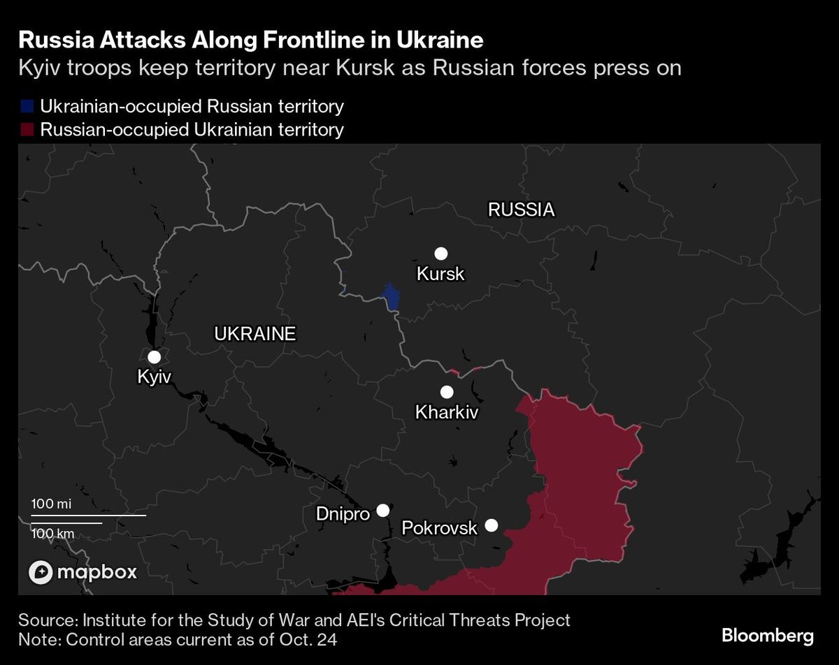 Russia Attacks Along Frontline in Ukraine | Kyiv troops keep territory near Kursk as Russian forces press on