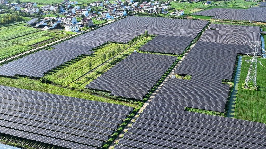 PV Energy Integrated With Traditional Agriculture
Solar photovoltaic panels are seen in Lihua Village in Lianyungang, China, on September 10, 2024. (Photo by Costfoto/NurPhoto) (Photo by CFOTO / NurPhoto / NurPhoto via AFP)