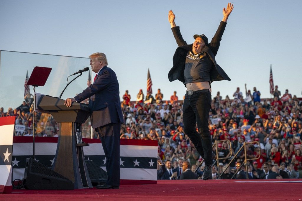 Musk, Elon with Donny Trump
Republican presidential nominee Donald Trump holds a rally at site of first assassination attempt