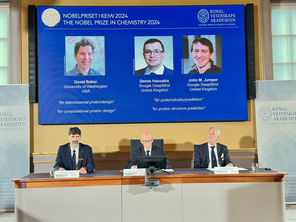 David Baker, Demis Hassabis, and John Jumper win 2024 Nobel Prize in chemistry, nobel-díj