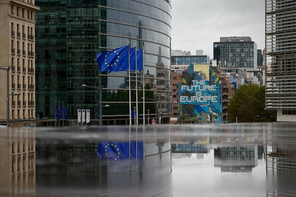 Daily Life In Brussels
General view of the European Quarter buildings in Brussels, Belgium, on September 30, 2024. (Photo by Alberto Pezzali/NurPhoto) (Photo by Alberto Pezzali / NurPhoto / NurPhoto via AFP), vétó