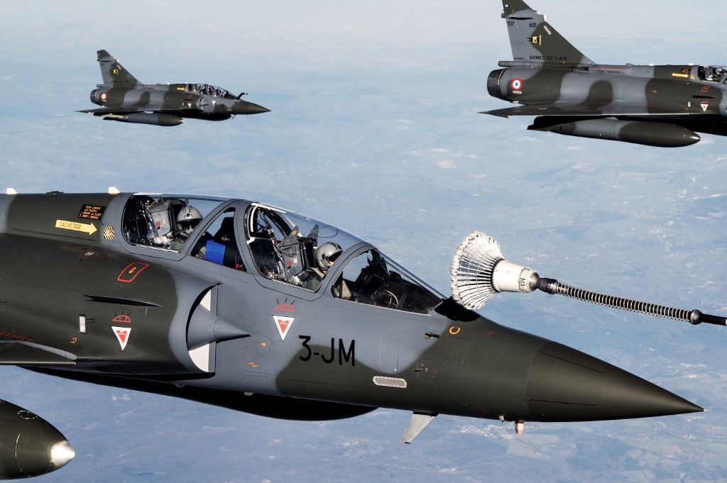 FRANCE - FIGHTER PLANE MIRAGE 2000
France, Air Force Base 125 Istres, 2023-03-01. Refueling in flight exercise within the framework of the Orion23 exercise. Air Force Mirage 2000 aircraft. Photograph by Marine Gonard / Hans Lucas. France, Base aerienne 125 Istres, 2023-03-01. Exercice de ravitaillement en vol dans le cadre de l exercice Orion23. Avion Mirage 2000 de l armee de l air et de l espace. Photographie par Marine Gonard / Hans Lucas. (Photo by Marine Gonard / Hans Lucas / Hans Lucas via AFP)