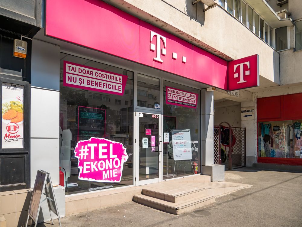 Bucharest/romania,-,09.05.2020:,Branch,Of,The,German,Telecommunications,Company,Telekom, Telekom Romania