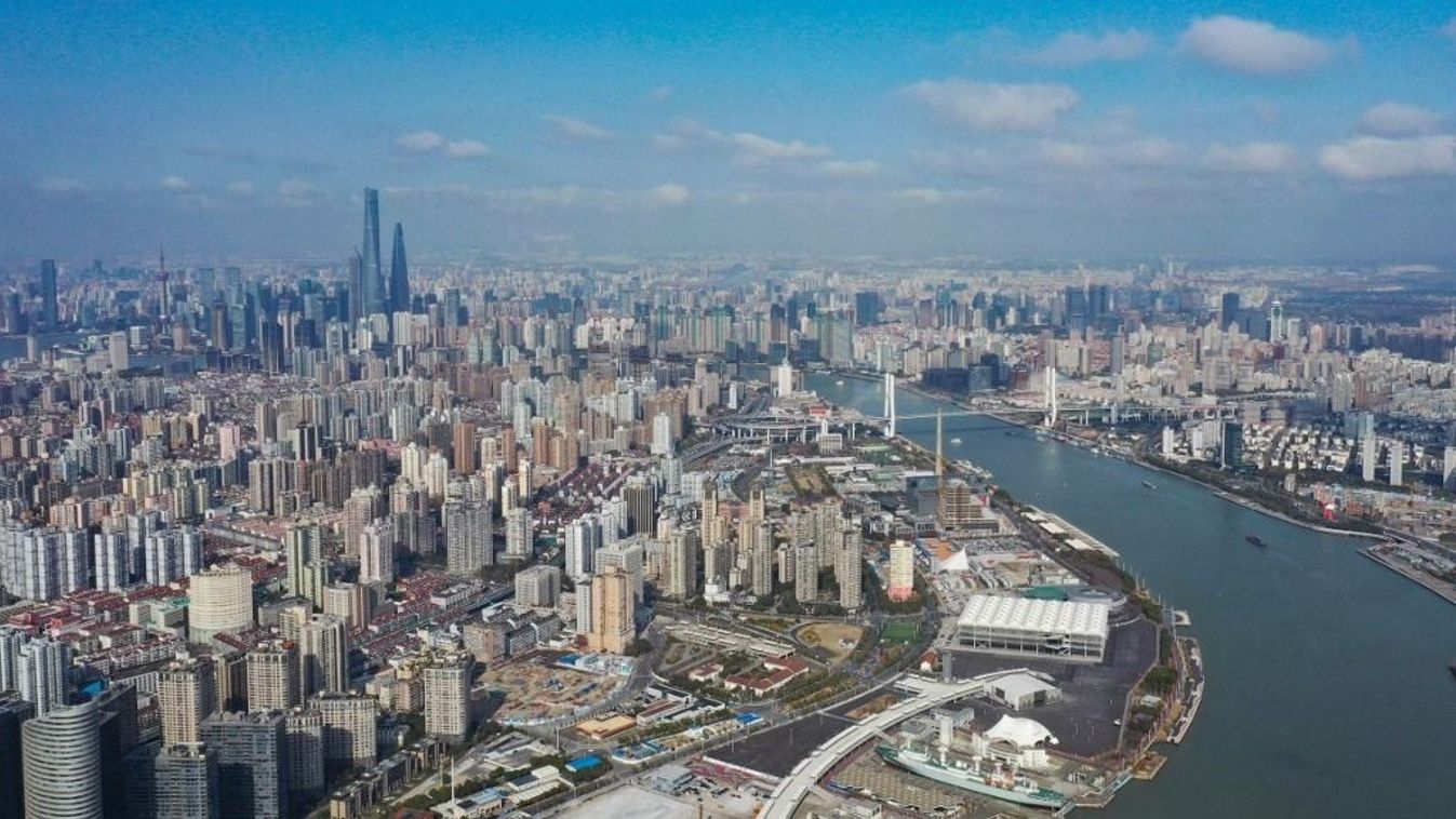 Aerial photos of city sceneries on both sides of Huangpu River in Shanghai
Aerial photos of the beautiful city sceneries on both sides of Huangpu River under blue sky in Shanghai, China, 25 February 2021. (Photo by Stringer / Imaginechina via AFP)