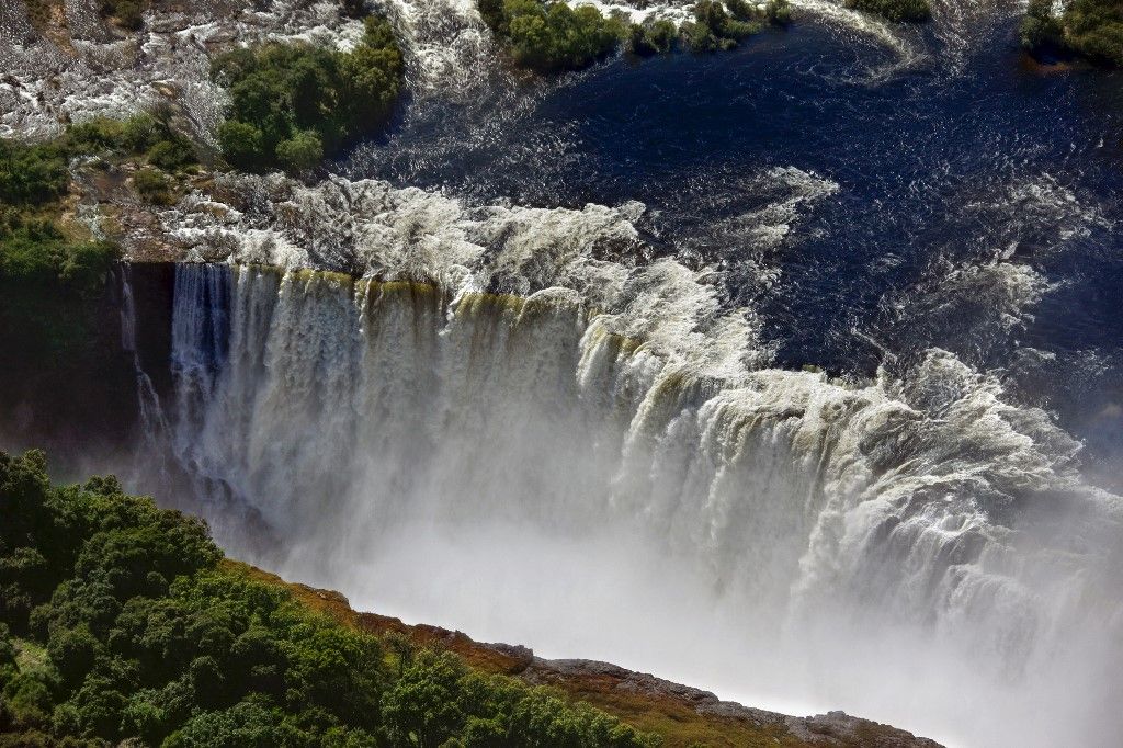 vízenergia Aerial view of Victoria Falls, Zimbabwe