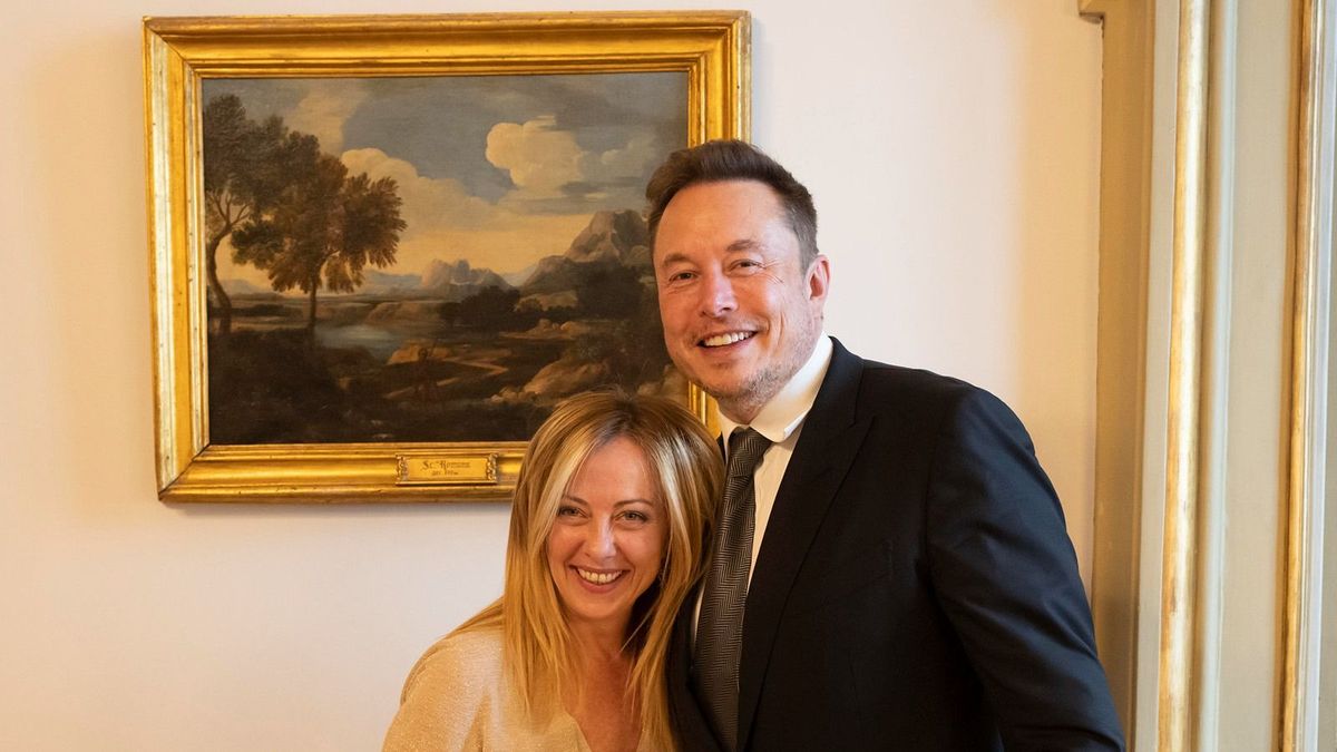 Meloni vede Musk, focus su natalità e intelligenza artificiale
June 16, 2023, ROMA: La presidente del Consiglio, Giorgia Meloni, incontra a Palazzo Chigi Elon Musk, fondatore di Tesla e SpaceX, Roma, 15 giugno 2023./// Italian Prime Minister Giorgia Meloni meets with Elon MUsk, founder of Tesla and SpaceX, at Chigi Palace in Rome, Italy, 15 June 2023..ANSA/ UFFICIO STAMPA PALAZZO CHIGI/ FILIPPO ATTILI. Giorgia Meloni Meets With Elon Musk In Rome, Italy June   2023