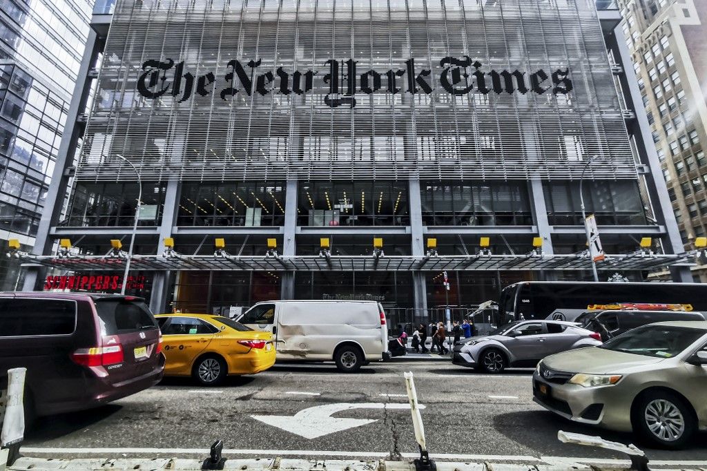 Elnökválasztás: a New York Times a Demokrata Párt jelöltjeit támogatta az elnökválasztásokon az elmúlt hat évtizedben, és ez most veszélybe került a sztrájk miatt Daily Life In New York
New York Times newspaper office building is seen in Manhattan, New York, United States, on October 26, 2022. (Photo by Beata Zawrzel/NurPhoto) (Photo by Beata Zawrzel / NurPhoto / NurPhoto via AFP)