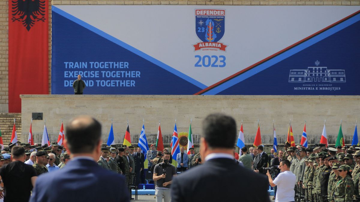 Multinational "Defender Europe 2023" exercise in Tirana európai védelem