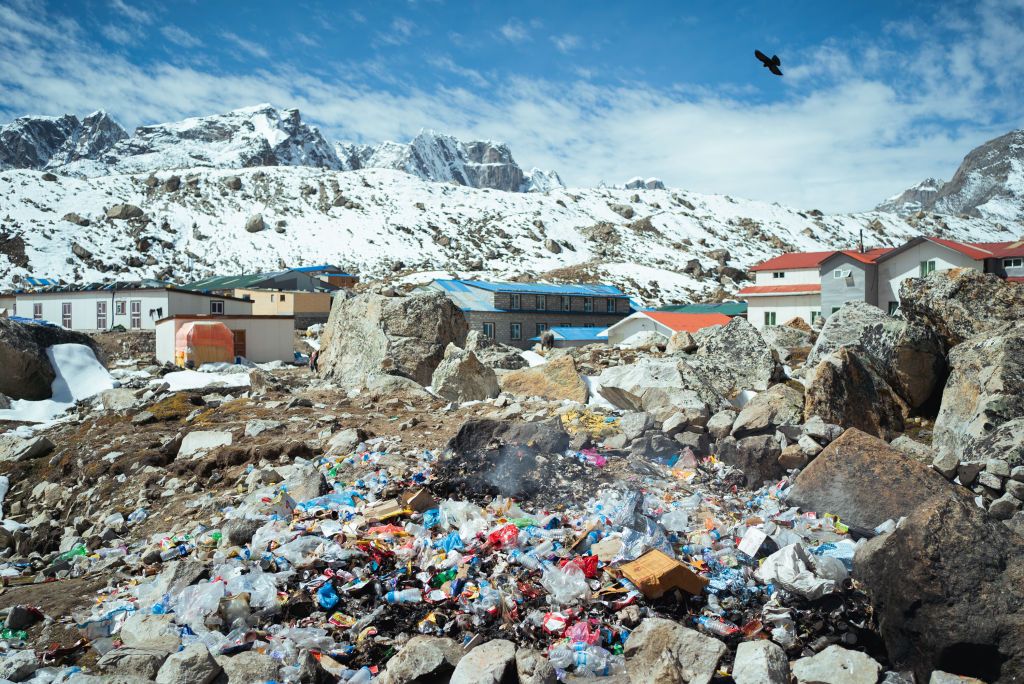 Trash And Refuse Continues To Build Up Near Everest Base Camp