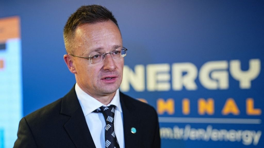 Hungarian Foreign Affairs and Trade Minister Peter Szijjarto in Istanbul