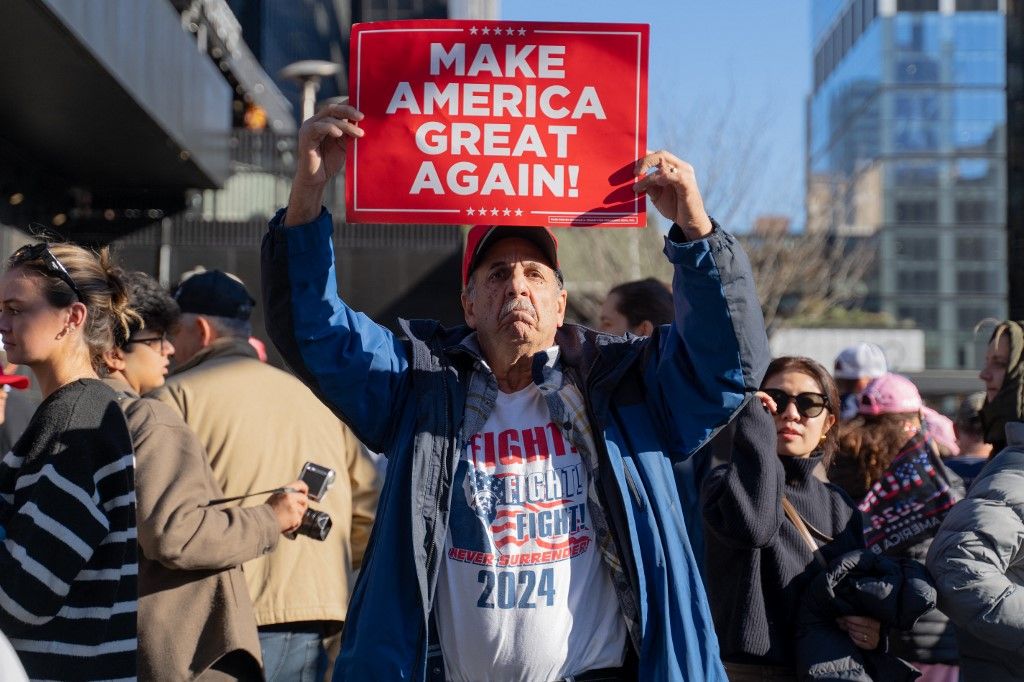 UNITED STATES - TRUMP RALLY IN NEW YORK CITY Donald Trump