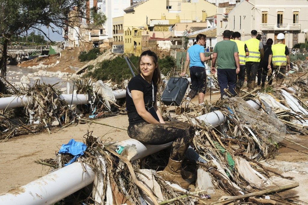 Destruction caused by catastrophic flood disaster in Spain's Valencia