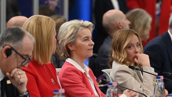 Az Európai Politikai Közösség (EPC) budapesti tanácskozása a Puskás Arénában 2024. november 7-én.