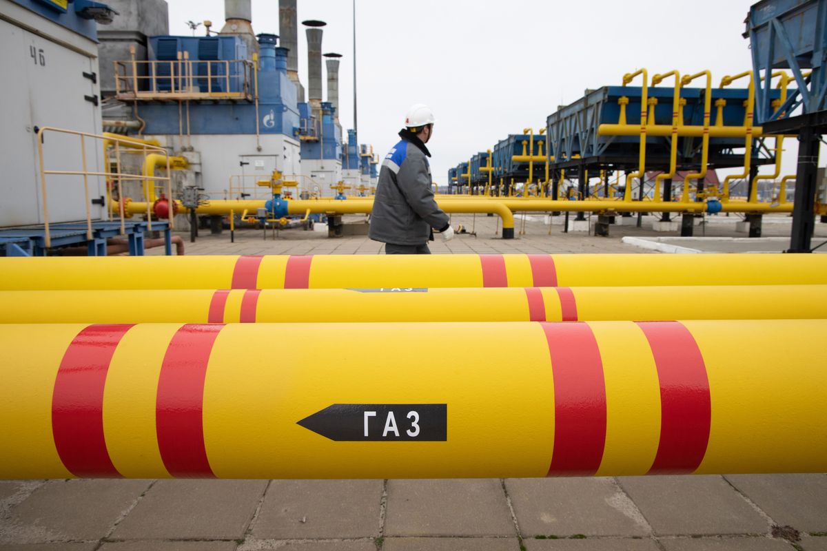 szlovákia, A Gazprom site in Kasimov, Russia.