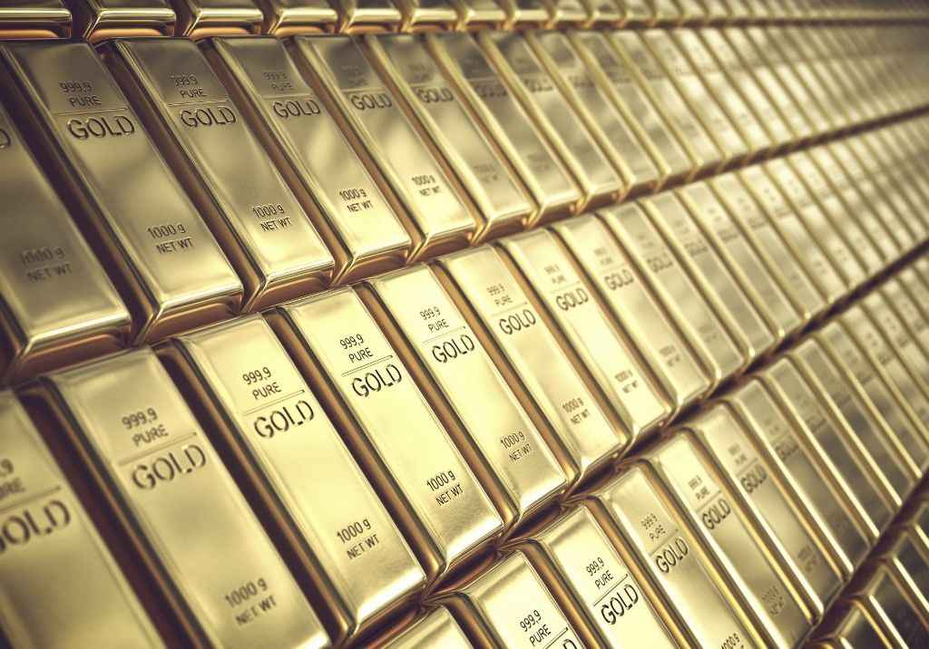 Gold bars, illustration