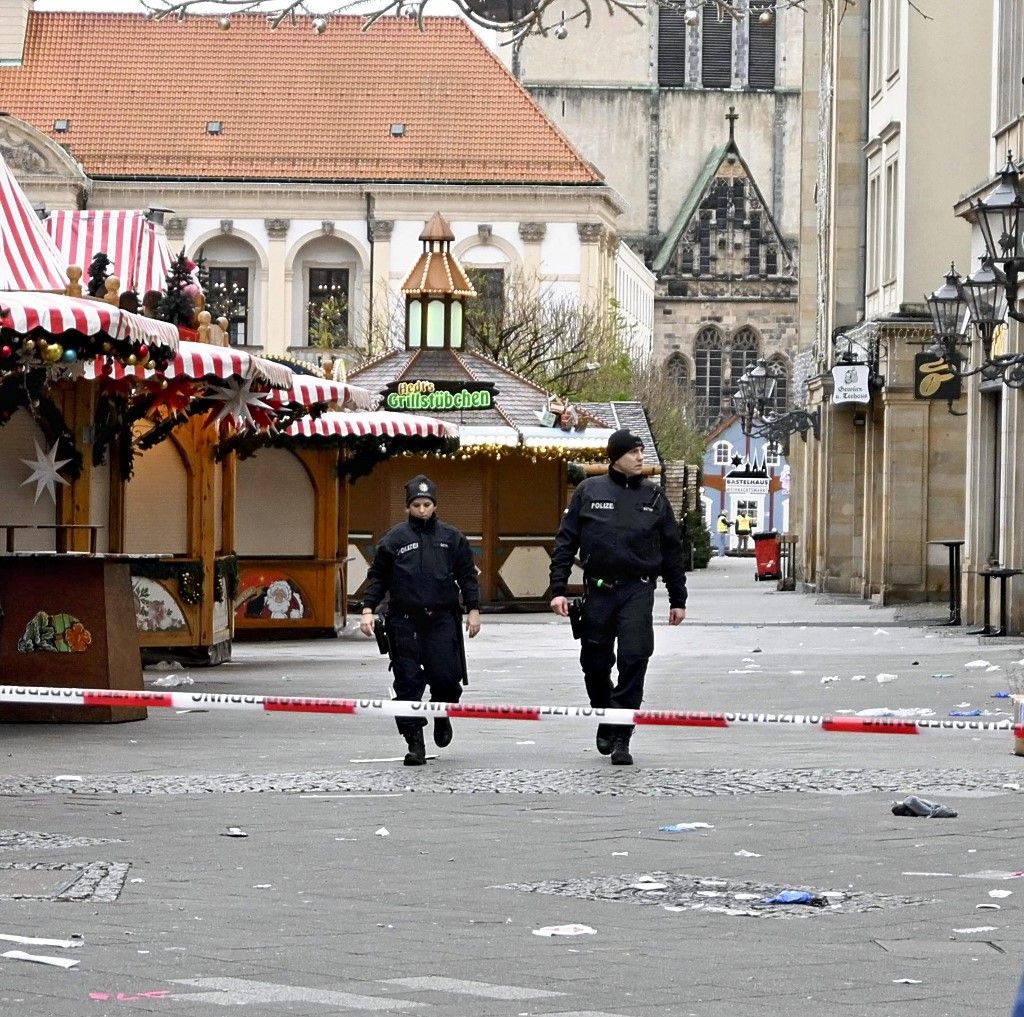 A karácsonyi vásár környéke Magdeburgban (Fotó: AFP)