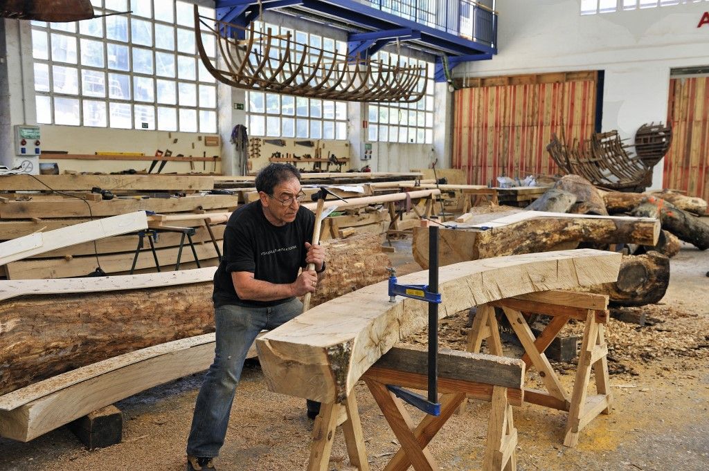 San Juan Whaleship replica shipyard, Albaola The Sea Factory of The Basques, Pasaia San Pedro, San Sebastian, Bay of Biscay, province of Gipuzkoa, Basque Country, Spain, Europe