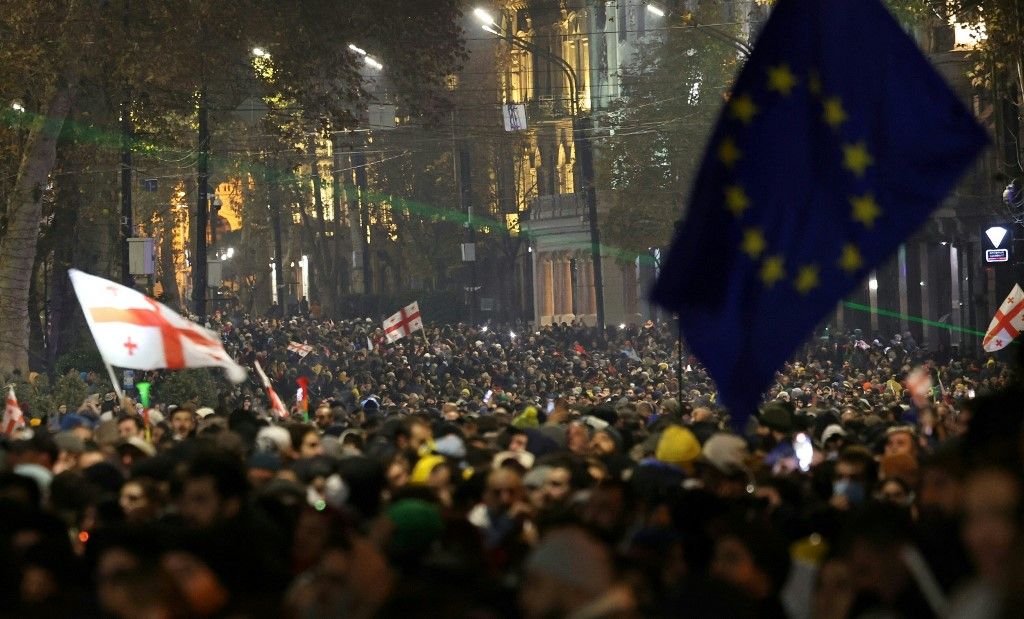 Georgia Grúzia tüntetés