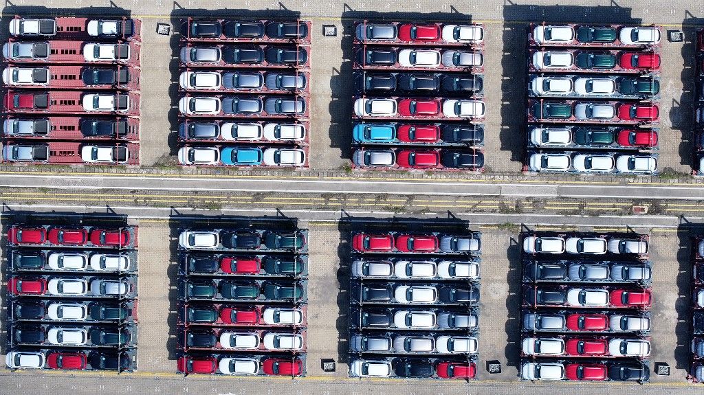 kínai autóeladások 
Vehicles Export at Taicang Port