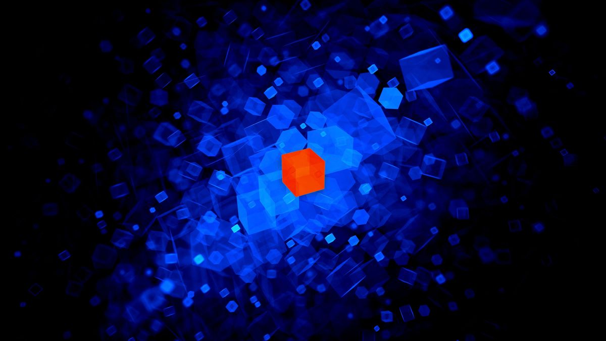 Infected data on computer, abstract illustration kiberpajzs mnb