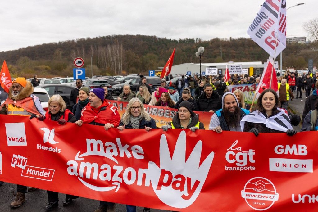 Amazon employees on strike in Bad Hersfeld