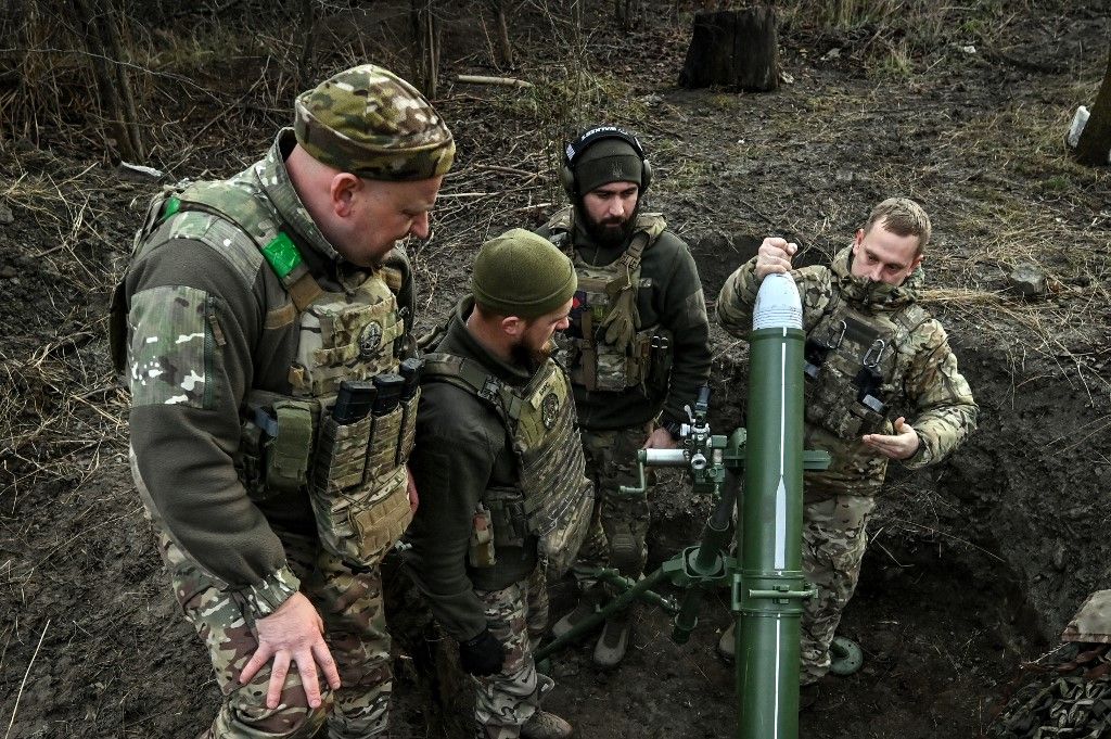 Mortar unit of Ukraine's Khyzhak Patrol Police Special Unit