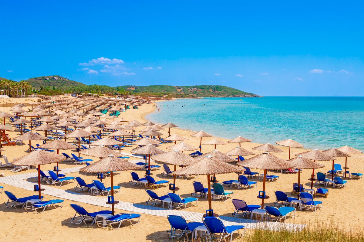 View,Of,Ammolofoi,Sand,Beach,Near,Kavala,,Macedonia,,Greece,,Europe