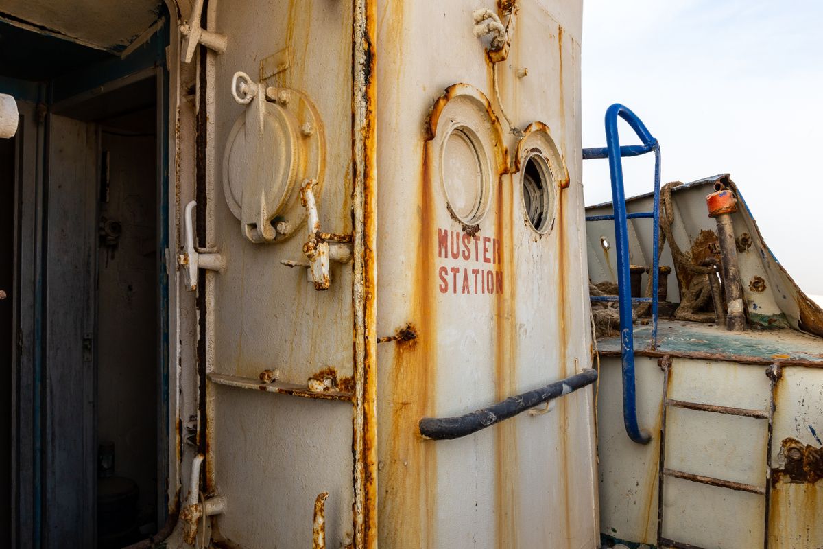 Muster,Station,(ship,Assembly,Point),,Entrance,To,Wheelhouse,With,Watertight