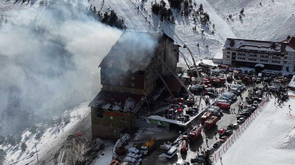 Ski resort hotel fire in northern Turkiye