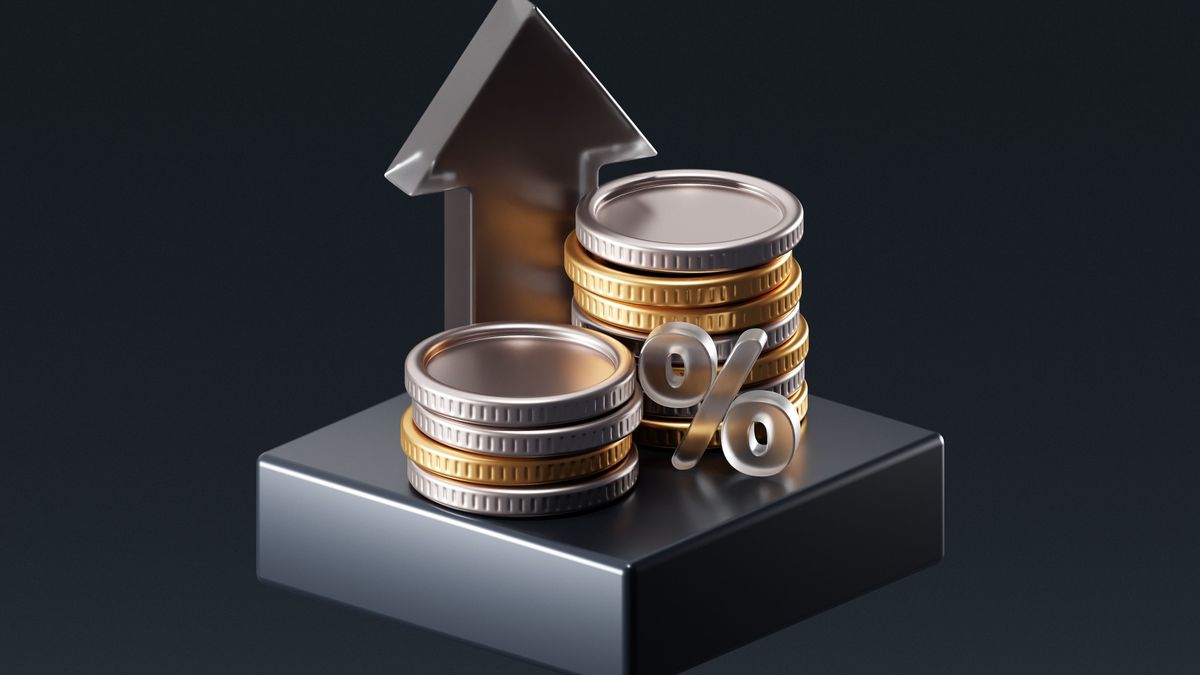 MBH Jelzálogbank Interest,Rate,Increase,Money,Economy,Business,Investment,On,3d,Background