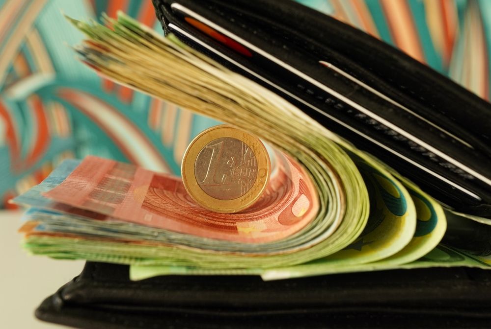 Purse,With,Euro,Money,Close-up.,Euro,Banknotes,Coin.,Wallet,With