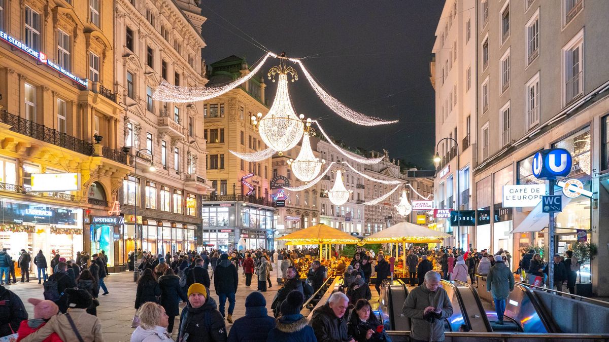 Christmas shopping osztrák infláció bécs utca