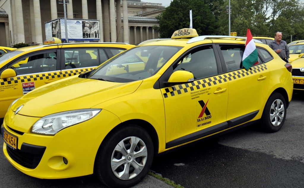 Demonstration against Uber in Hungary