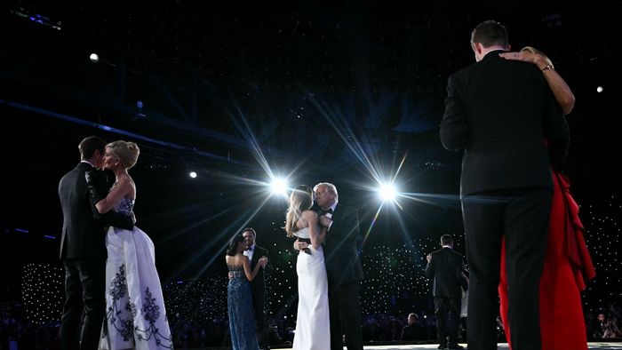 President Trump attends inaugural balls