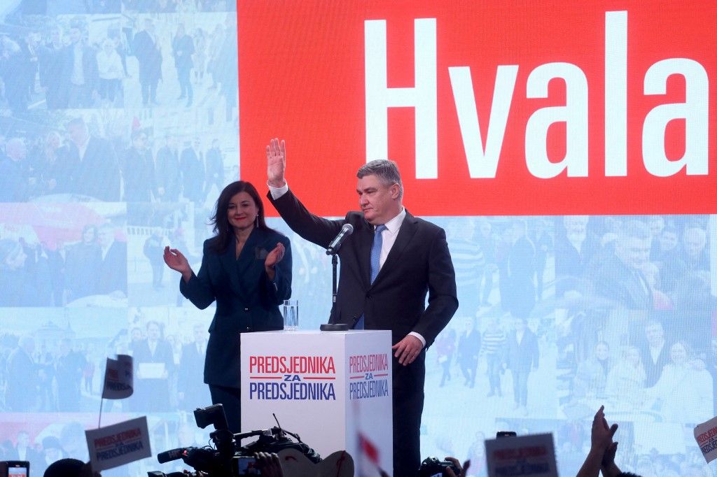 Milanovic, who received 74.66 percent of the votes in the presidential election in Croatia, declared victory
