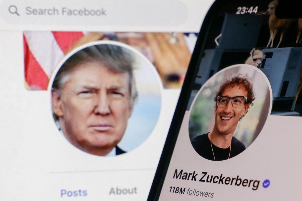 Donald Trump And Meta Photo Illustrations zuckerberg trump peren kívül 25 millió dollár