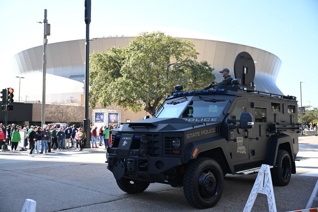 Vehicle driven into New Year's crowd in New Orleans
