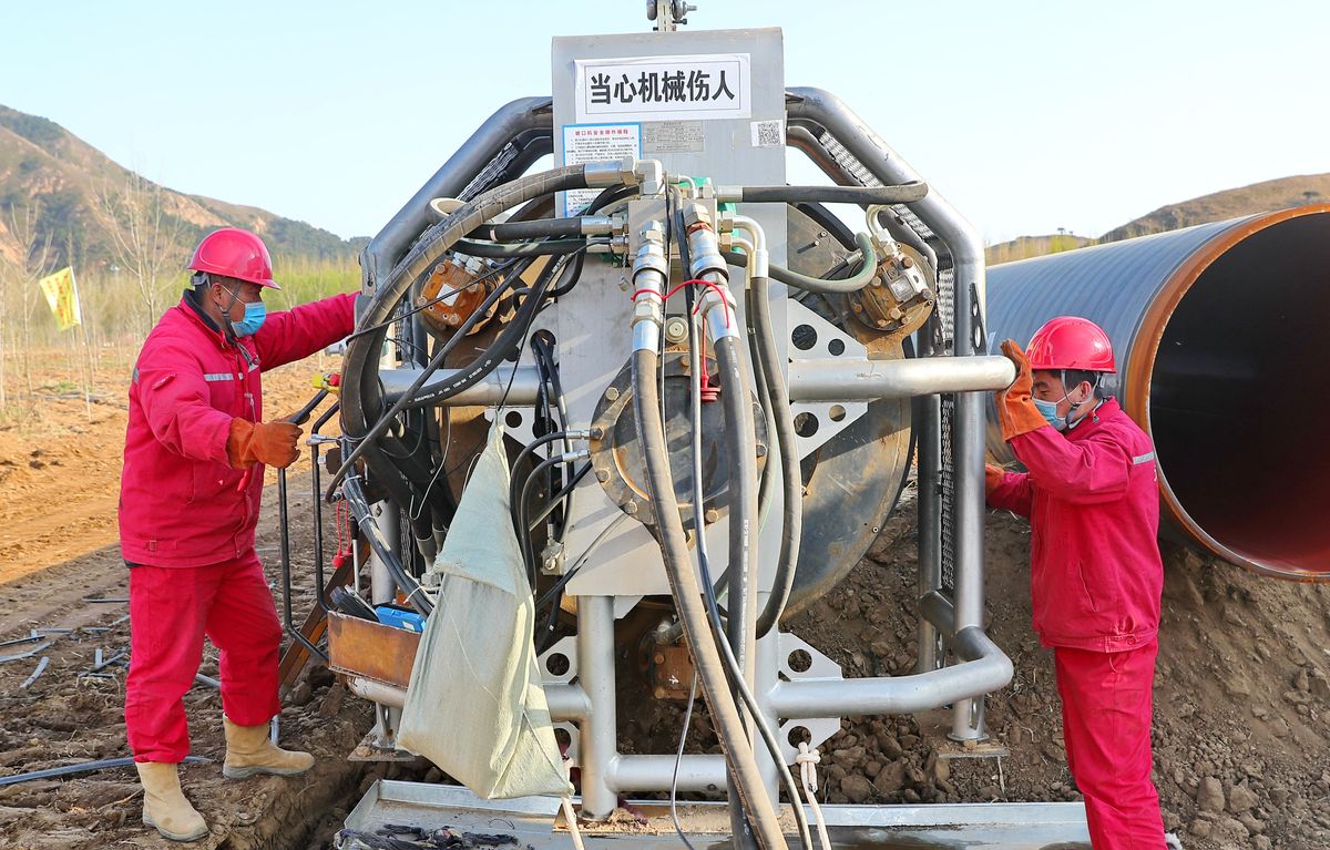 Power of Siberia undergoes construction in north China Kína Oroszország gáz olaj