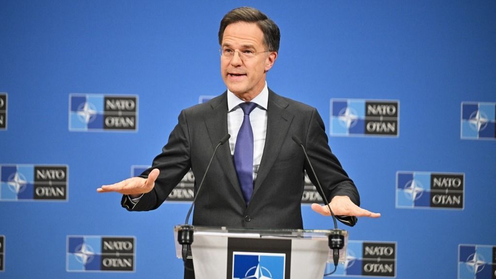 NATO Secretary General Mark Rutte holds press conference during Defense Ministers' meeting in Brussels  Ukrajna NATO Mark Rutte