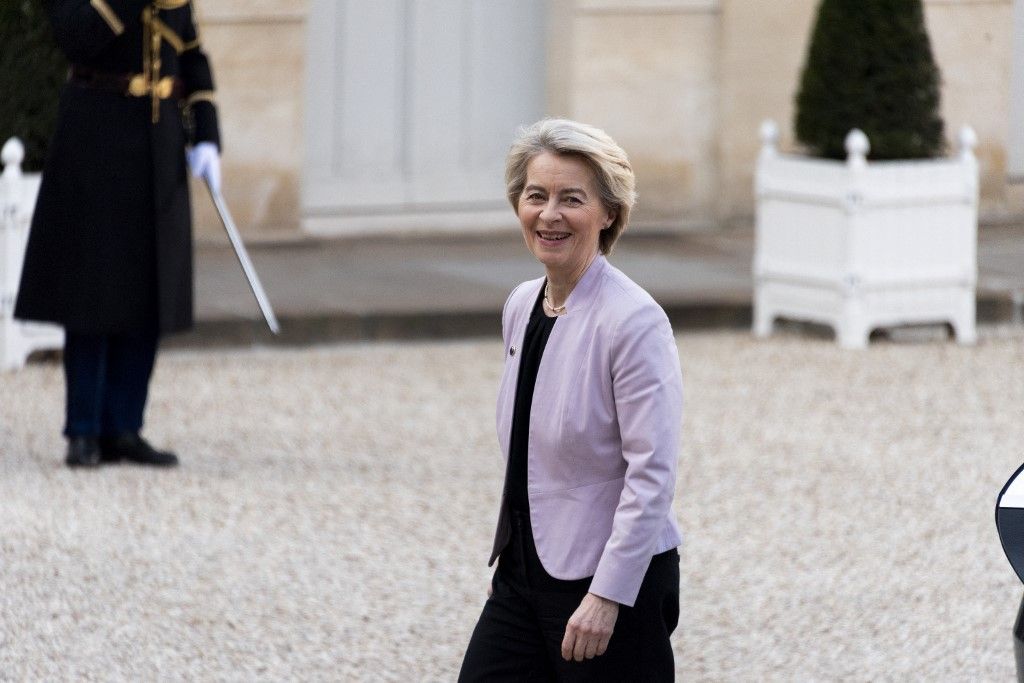 FRANCE-EU-UKRAINE-RUSSIA- CONFLICT-DIPLOMACY Ursula von der Leyen Kijev