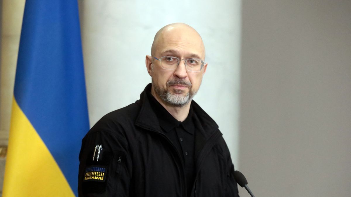 News conference of Ukrainian and Lithuanian PMs in Kyiv denisz smihál ukrán