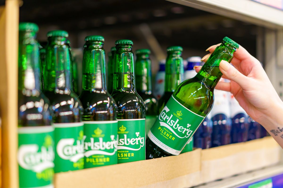 Carlsberg, sör, June,8,,2023,Beltsy,,Moldova.,For,Illustrative,Editorial,Use.,Beer