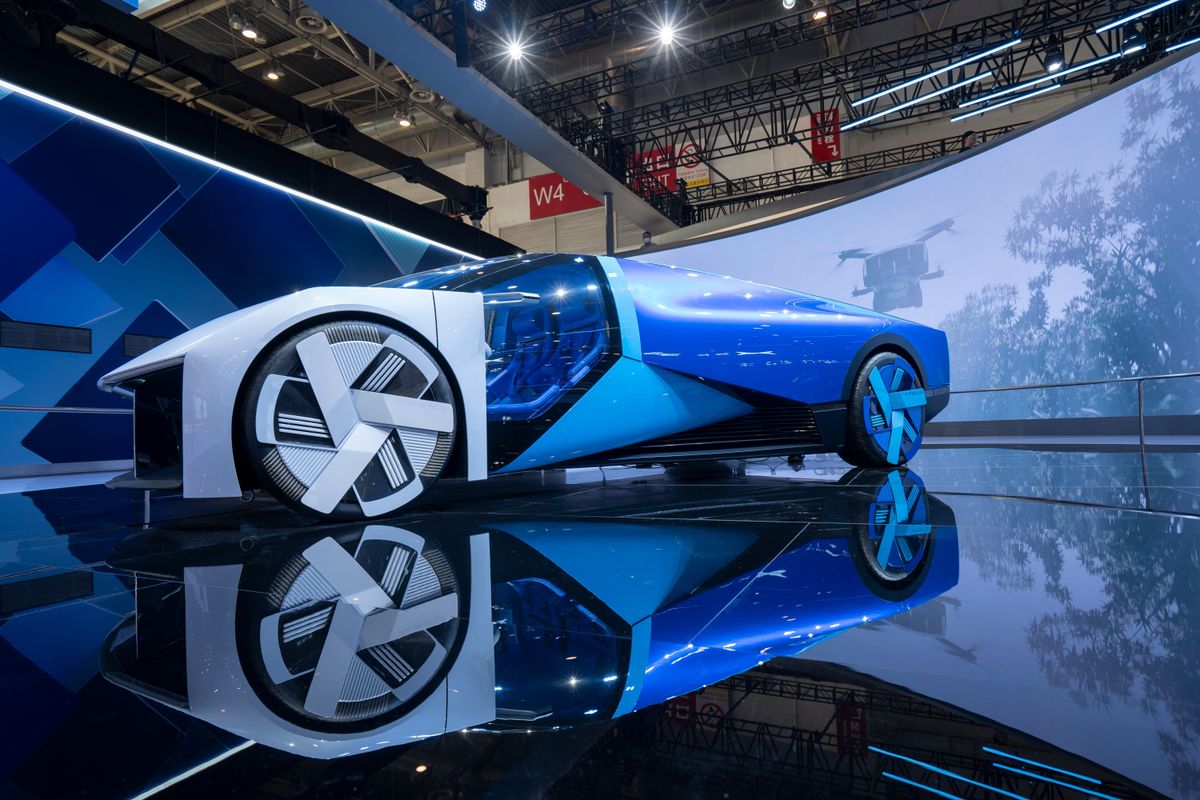 Beijing,,China,-,Apr,30,,2024:,Xpeng,Aeroht,Flying,Car Xpeng repülő autó Kína
