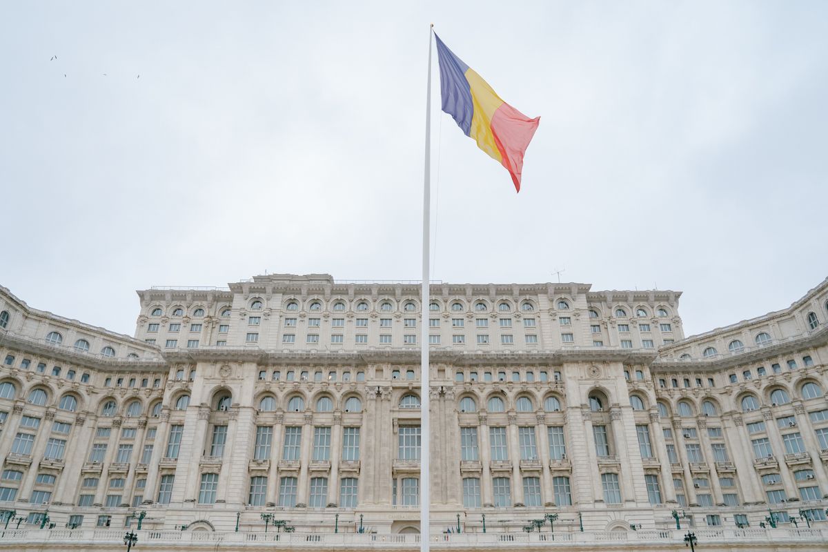 Parliament in Bucharest, Romania.
Románia